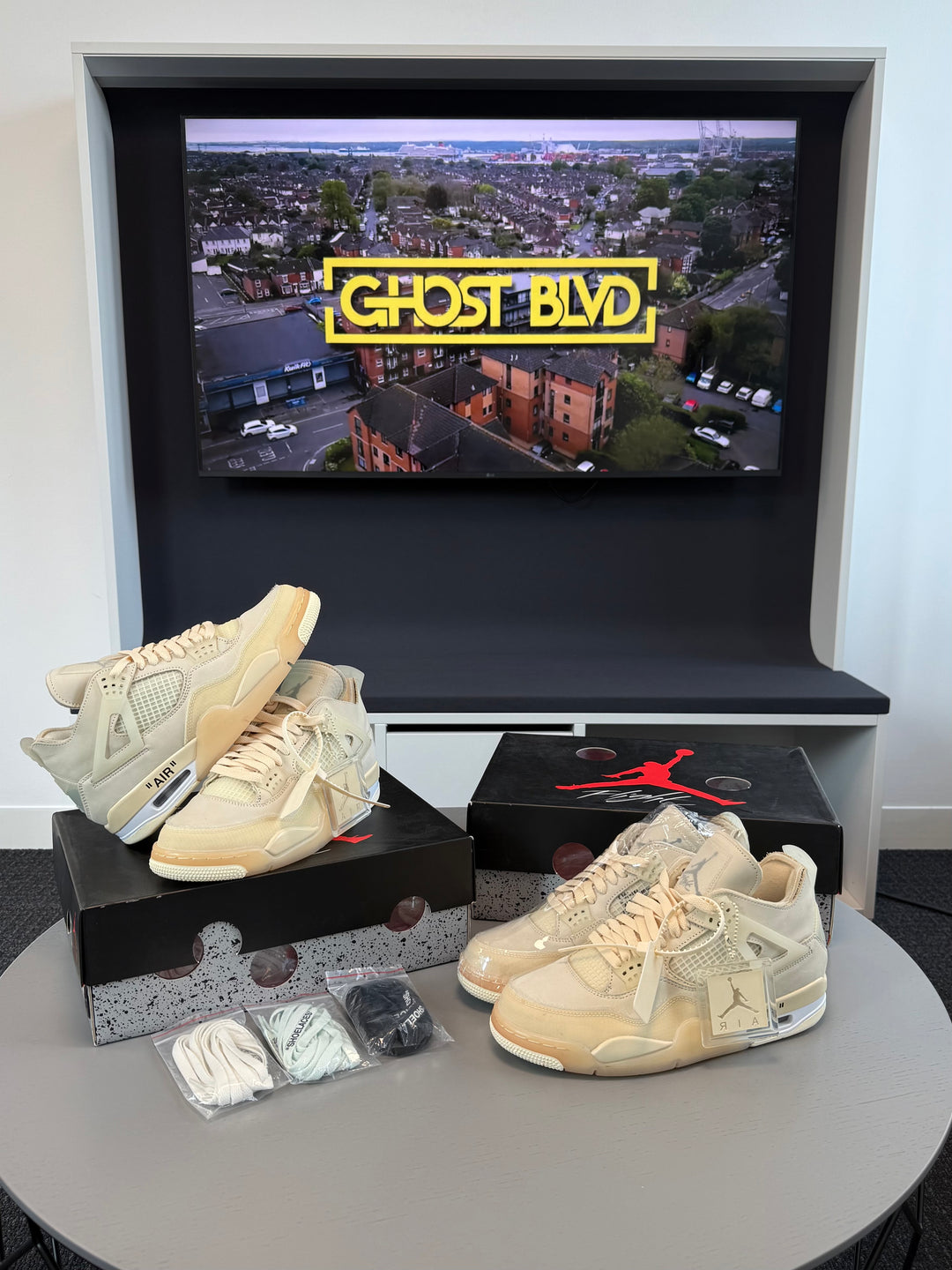 OFF-WHITE X AIR JORDAN 4 SP SAIL