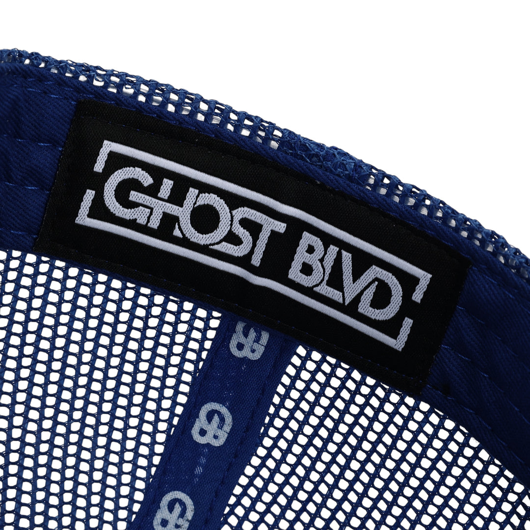 Ghost Blvd Trucker Cap ‘Blue & White’