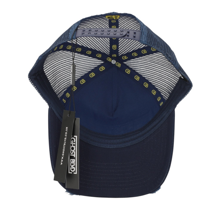 Ghost Blvd Trucker Cap ‘Navy & Yellow’