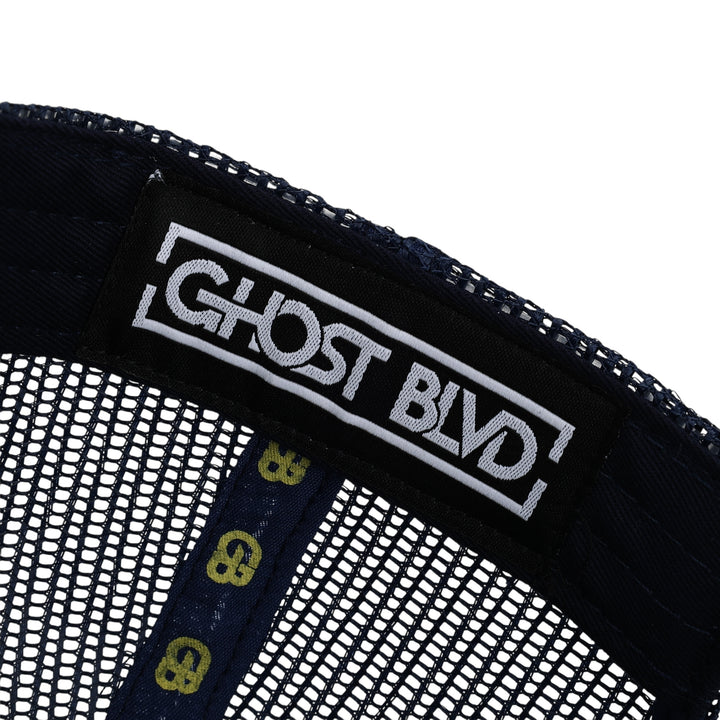 Ghost Blvd Trucker Cap ‘Navy & Yellow’