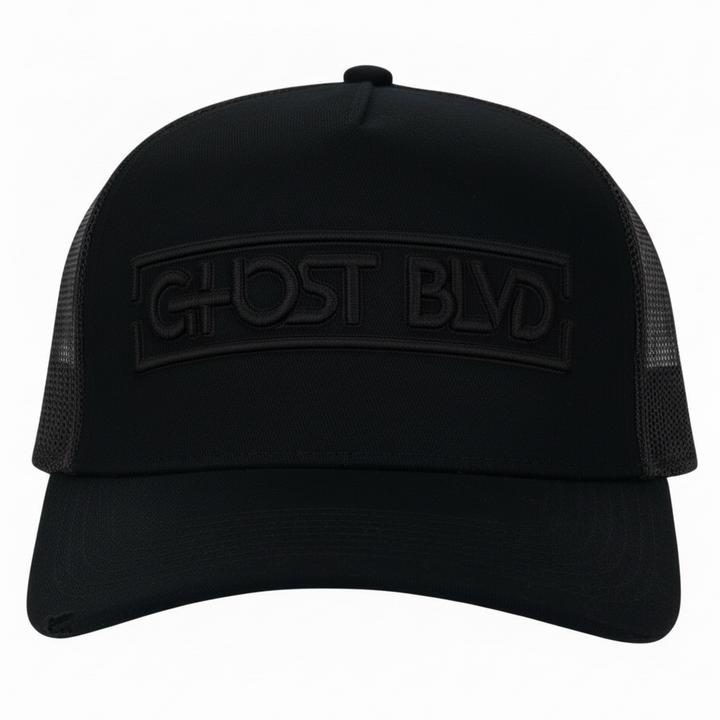 Ghost Blvd Trucker Cap ‘Triple Black’